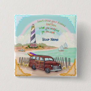 Dreams Lighthouse 15 Cm Square Badge