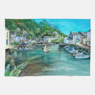 Dreams of Polperro, Cornwall TeaTowels Tea Towel