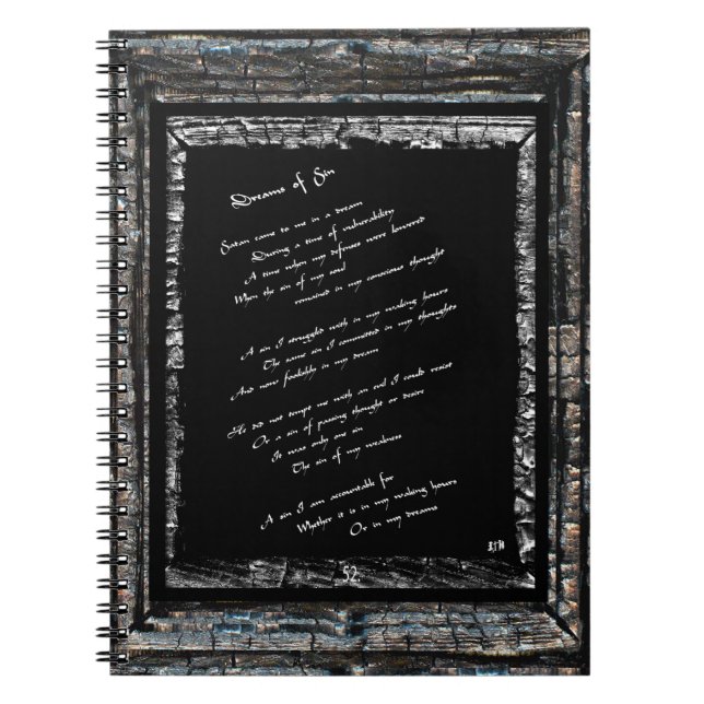 Dreams of Sin Spiral Notebook (Front)