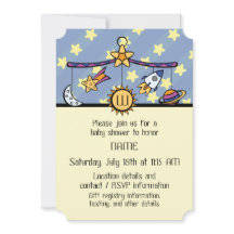 Dreams of Space Mobile Baby Shower Invitation