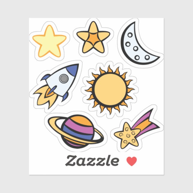 Dreams of Space Mobile Contour Sticker (Sheet)