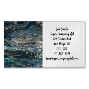 Dreams of the ocean'20 abstract painting business magnetic business card