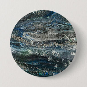 Dreams of the Ocean'20 abstract painting sea grey 7.5 Cm Round Badge