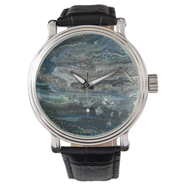 Dreams of the ocean'20 abstract painting   watch (Front)