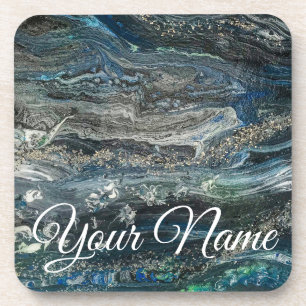 Dreams of the Ocean abstract painting Coaster