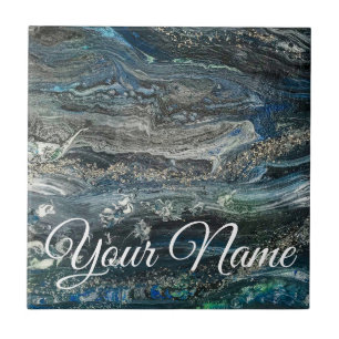 Dreams of the Ocean abstract painting Tile