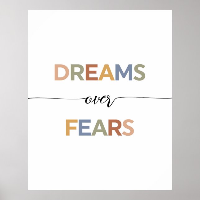 Dreams Over Fears Poster (Front)