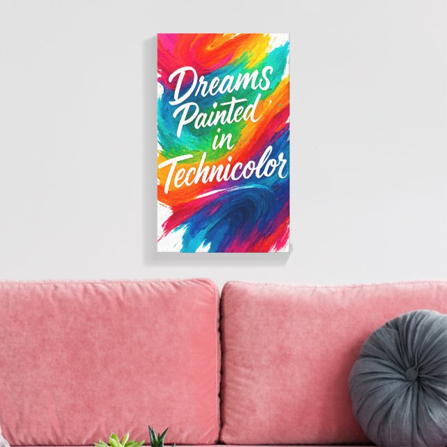 Dreams Painted in Technicolor -Colour Splash Canva Canvas Print (Insitu(LivingRoom))