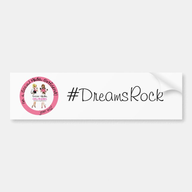 Dreams Rock Bumper Sticker (Front)