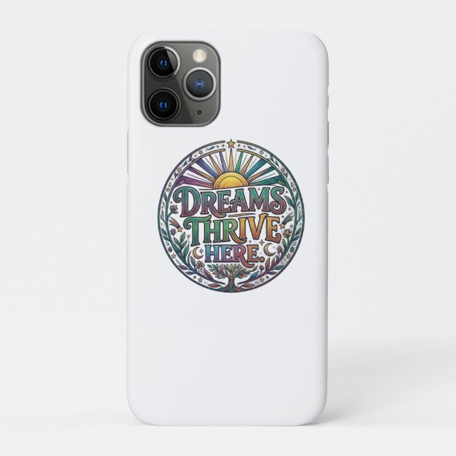 Dreams Thrive Here Inspirational T-Shirt Case-Mate iPhone Case (Back)