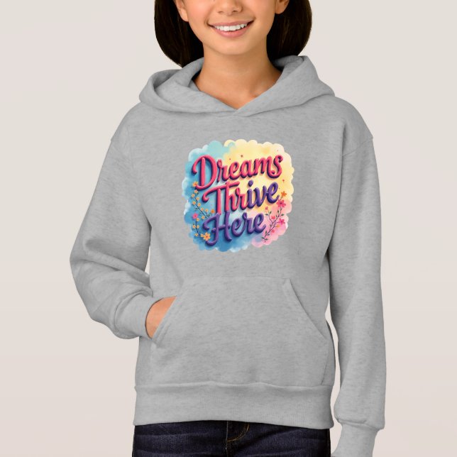 Dreams Thrive Here - Vibrant & Uplifting Abstract  (Front)