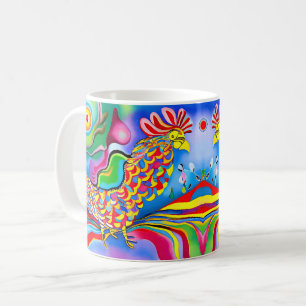 "Dreamscape Bird". A surreal abstract cockerel Coffee Mug
