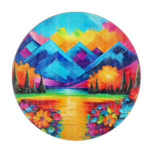 Dreamscape Horizon Painting Cutting Board