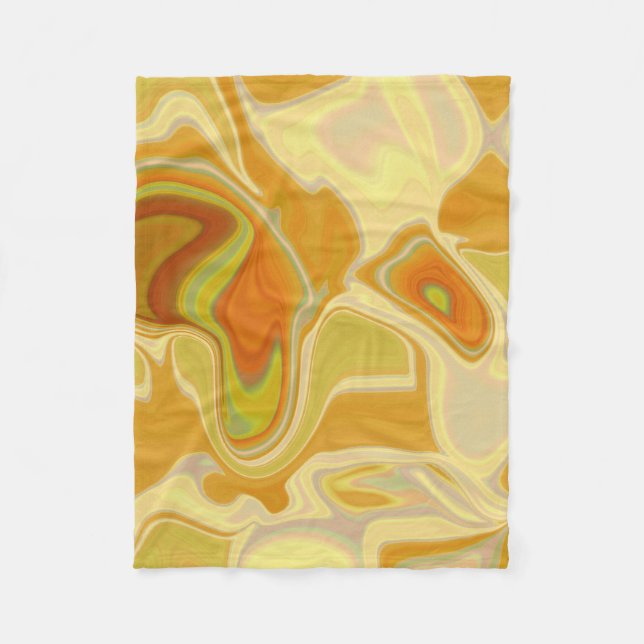 Dreamscape in Gold Fleece Blanket (Front)