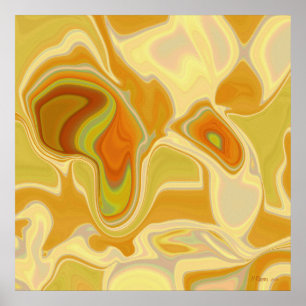 Dreamscape in Gold Poster