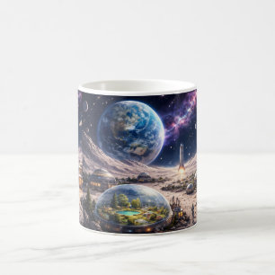 Dreamscape Lunar City – Whimsical Moon Life  Coffee Mug