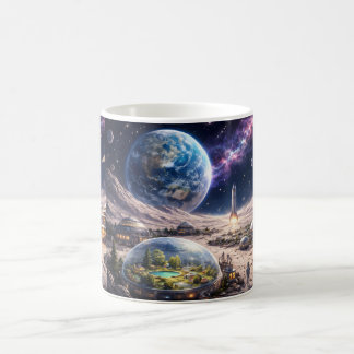 Dreamscape Lunar City – Whimsical Moon Life Coffee Mug