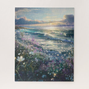 Dreamscape Meadow: Wildflowers by the Ocean Puzzle