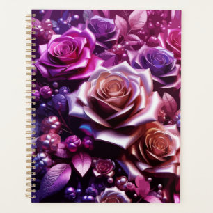 Dreamscape Roses Luminous Floral Typography Planner