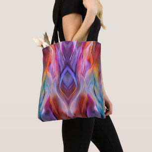 "Dreamscape Waves" Contemporary Abstract Art Tote Bag