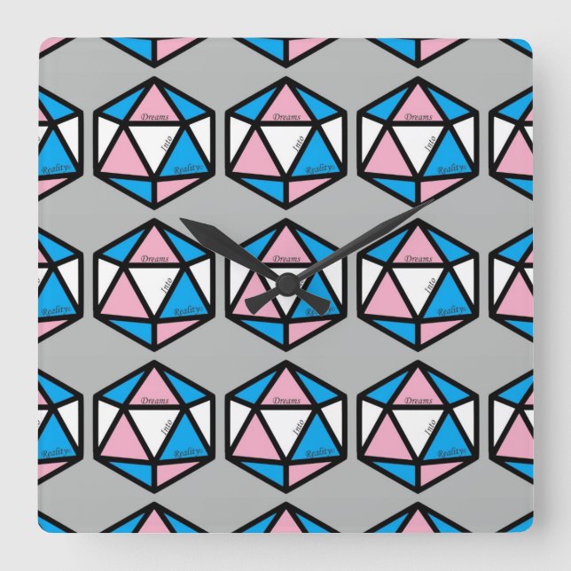 DreamsIntoRealityComics Cover Art Square Wall Clock (Front)