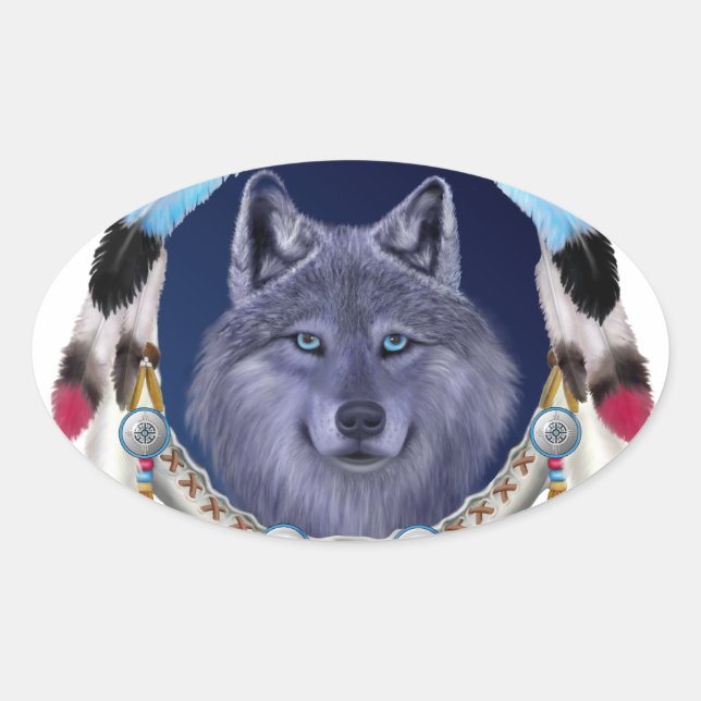 DREAMWOLF OVAL STICKER (Front)
