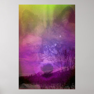 Dreamwolves Shaman Protrait  Poster