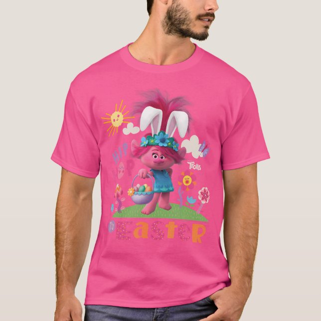Dreamworks Trolls Poppy Hip Hop Easter Kids Unisex T-Shirt (Front)