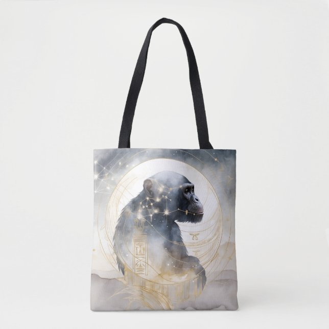 Dreamwoven Guardian Chimpanzee Tote Bag (Front)