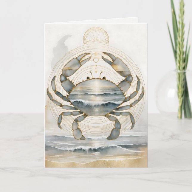 Dreamwoven Guardian Crab Greeting Card (Front)
