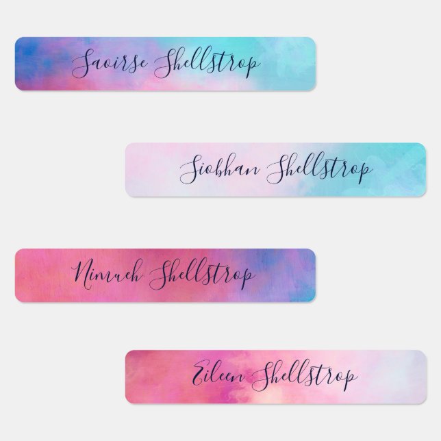 Dreamy Abstract Pastels Name In Calligraphy (Group)