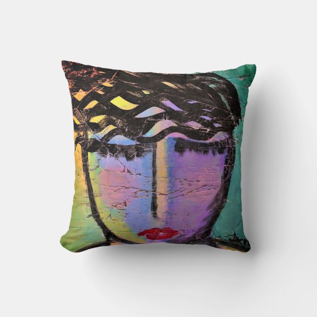 Dreamy Abstract Portrait of a Woman Cushion (Front)
