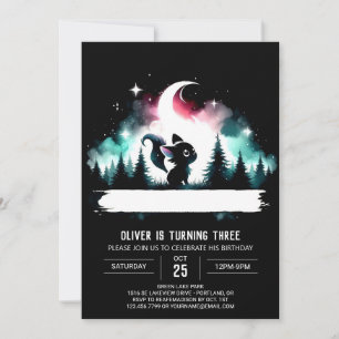 Dreamy Adorable Cat Birthday Invitation