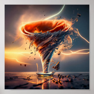 Dreamy AI-generated landscape Poster