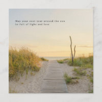 Dreamy and soft beach nature aesthetic, greeting