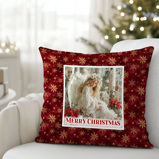 Dreamy Angel Poinsettia Christmas Pillow Gift (Dreamy Angel Poinsettia Christmas Pillow Gift)