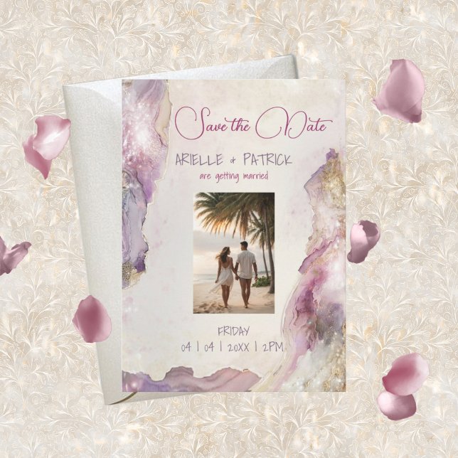 Dreamy Aquarella Save the Date Card (Creator Uploaded)