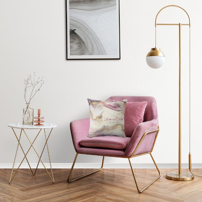 Dreamy Aquarella Throw Pillow (Creator Uploaded)