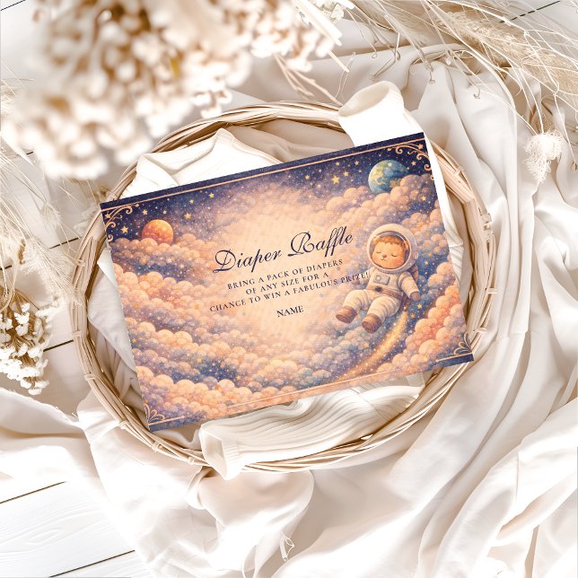 Dreamy Astronaut Cloudscape Diapper Raffle  Enclosure Card (Creator Uploaded)