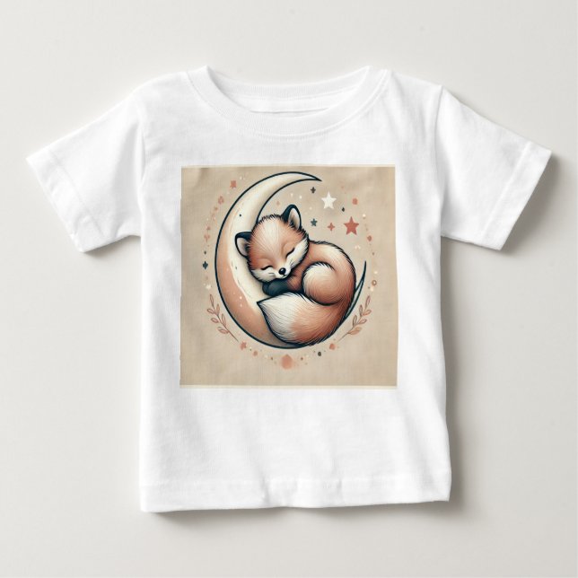 Dreamy Baby Fox T-shirt - Perfect for little ones (Front)