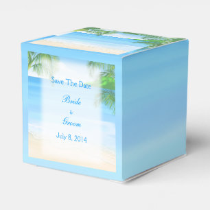 Dreamy Beach Wedding Save The Date Favour Box