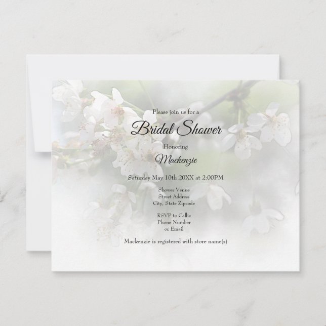Dreamy Blossoms 2 Invitation (Front)