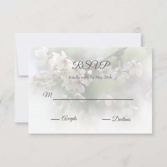 Dreamy Blossoms 2 RSVP Card (Front)
