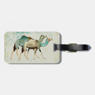 Dreamy Blue Camels Luggage Tag