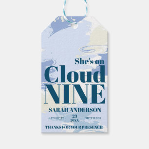 Dreamy Blue Cloud Nine Bridal Shower Chic Gift Tags
