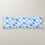 Dreamy Blue Heart Watercolor Body Pillow<br><div class="desc">Embrace cosy nights and heartfelt dreams with this dreamy blue heart watercolor body pillow. The extra-long size makes it perfect for cuddling, lounging, or adding a soft artistic accent to your bed. Featuring a hand-painted pattern of pastel blue hearts on a warm, vintage-toned background, this pillow radiates emotional warmth and...</div>