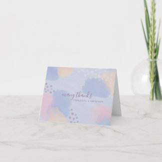 Dreamy Blue Pastel Thank You Card