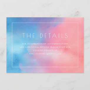 Dreamy Blue Pink Watercolor Enclosure Card