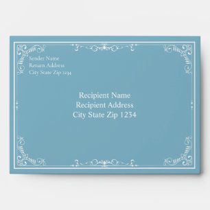 Dreamy Blue Quinceañera Invitation Envelope