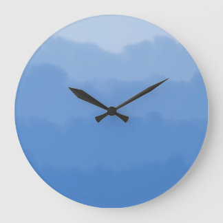 Dreamy blue sky gradient large clock